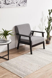 Miter Denize Silver Runner Rug