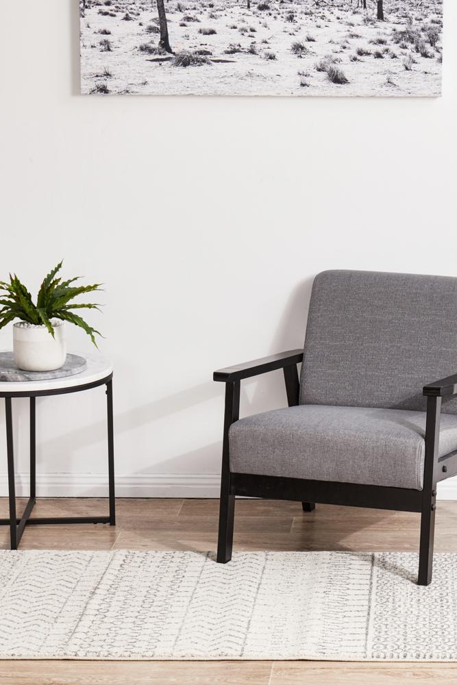 Miter Denize Silver Runner Rug