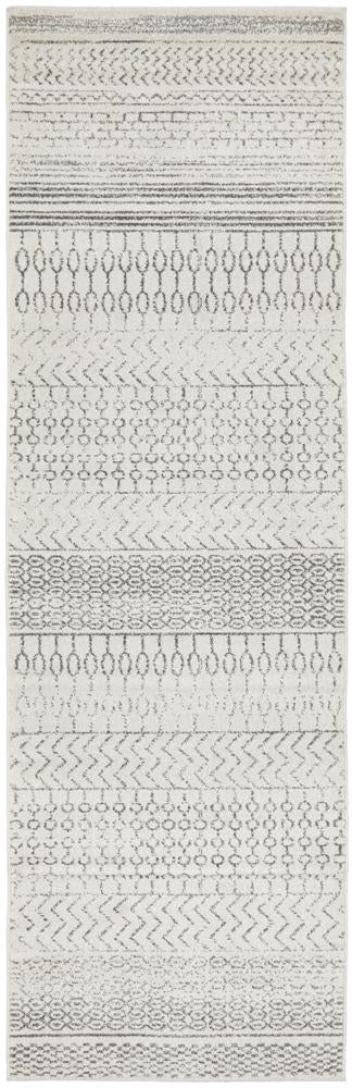 Miter Denize Silver Runner Rug