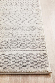 Miter Denize Silver Runner Rug