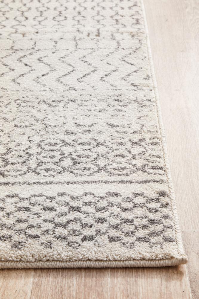 Miter Denize Silver Runner Rug