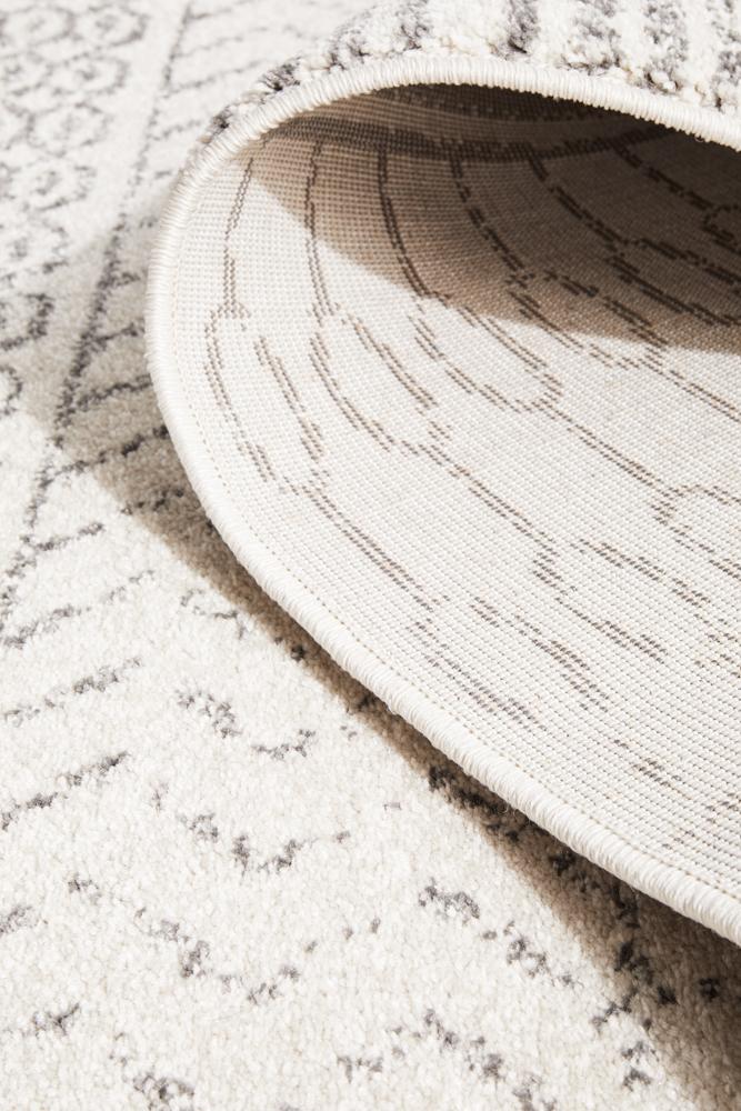 Miter Denize Silver Runner Rug