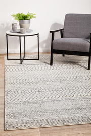 Miter Denize Silver Rug