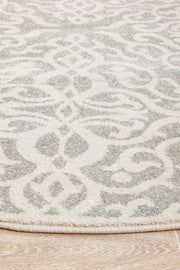 Miter Celsus Silver Round Rug