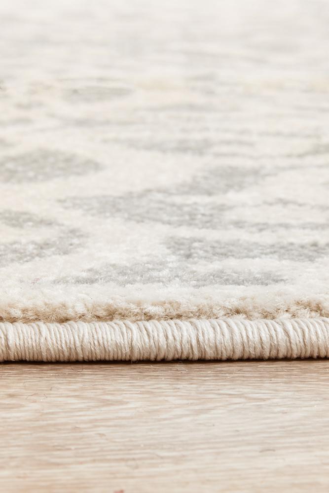 Miter Celsus Silver Round Rug