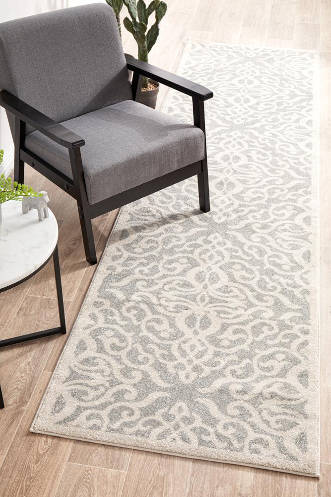 Miter Celsus Silver Runner Rug