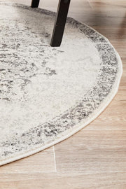 Miter Simena Silver Round Rug