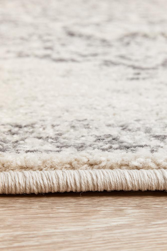 Miter Simena Silver Round Rug