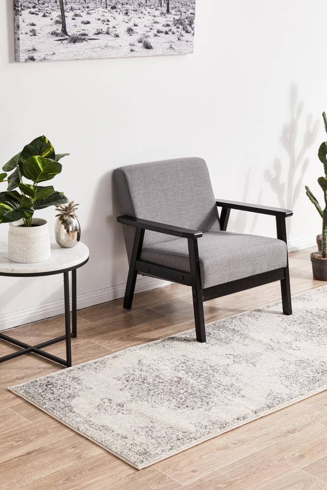 Miter Simena Silver Runner Rug