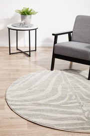 Miter Galata Silver Round Rug