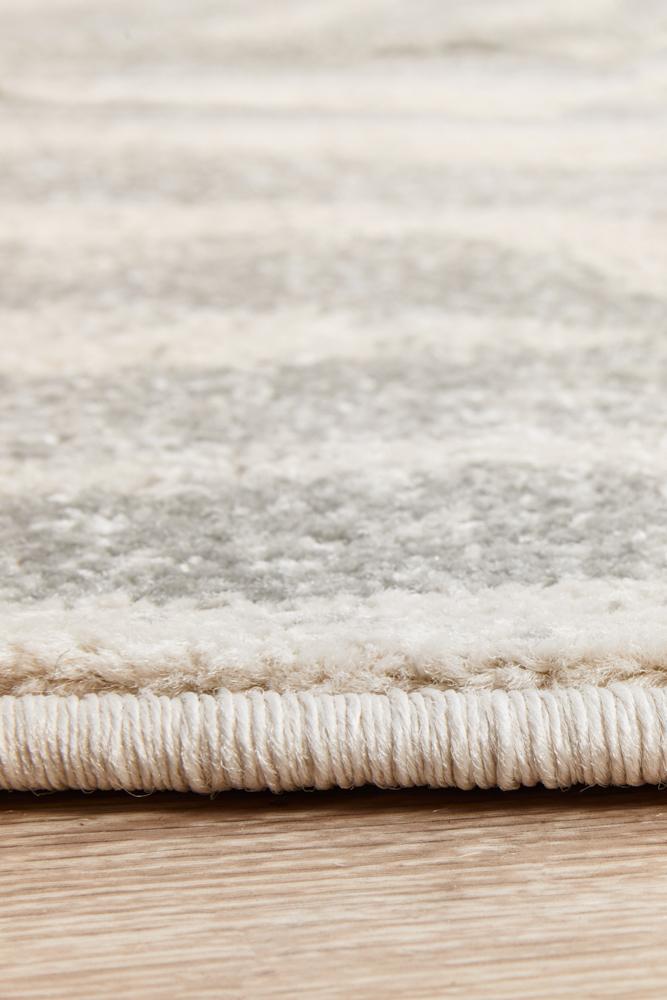 Miter Galata Silver Round Rug