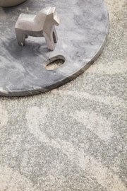 Miter Galata Silver Round Rug