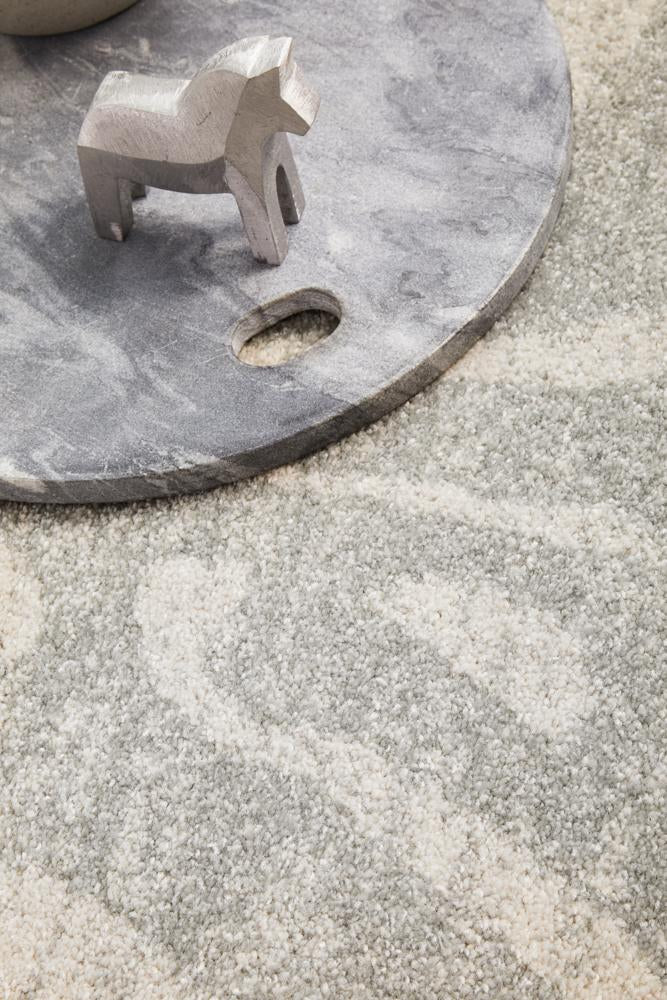 Miter Galata Silver Round Rug