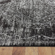 Glamor Beauty Dark Grey Runner Rug