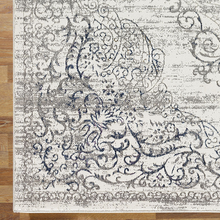 Glamor Beauty Light Grey Runner Rug