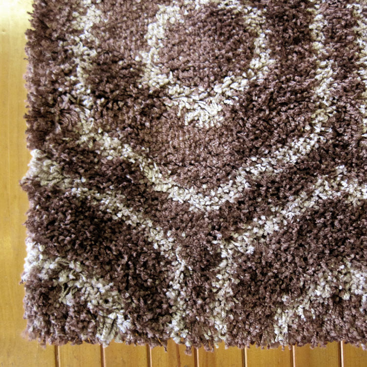 Comfort Shag Hive Brown Runner Rug