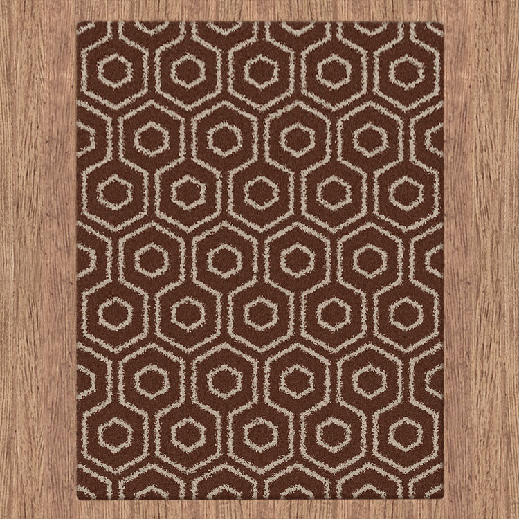 Comfort Shag Hive Brown Runner Rug