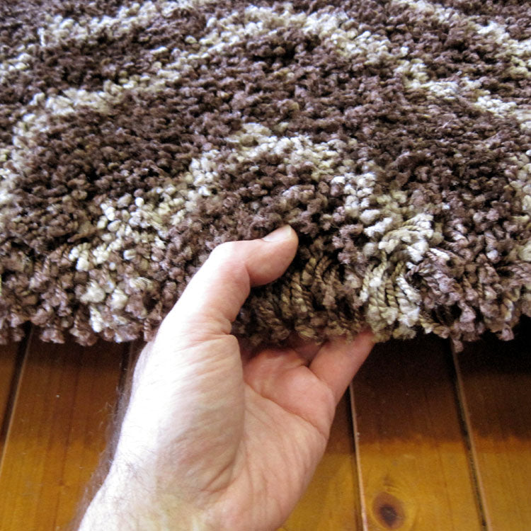 Comfort Shag Hive Brown Runner Rug