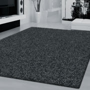 Comfort Shag Plain Dark Grey Runner Rug