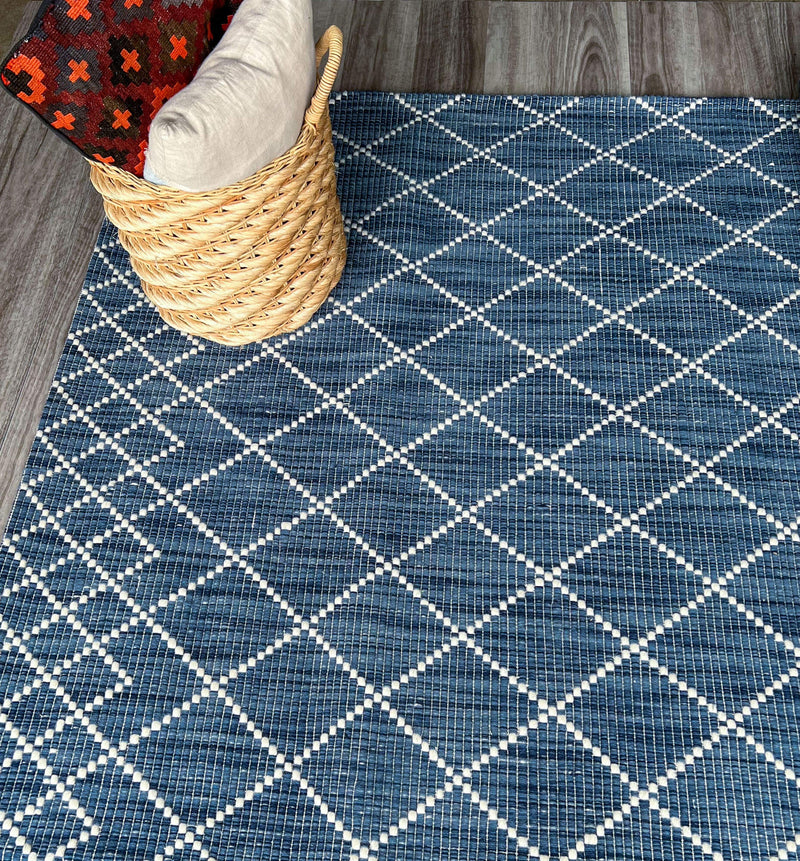 Puzzle Blue Rug