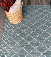 Puzzle Teal Rug