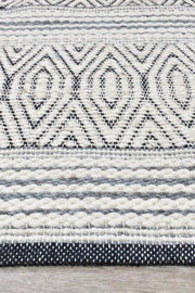 Atlantic Wool Cream Black Rug