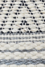 Atlantic Wool Cream Black Rug