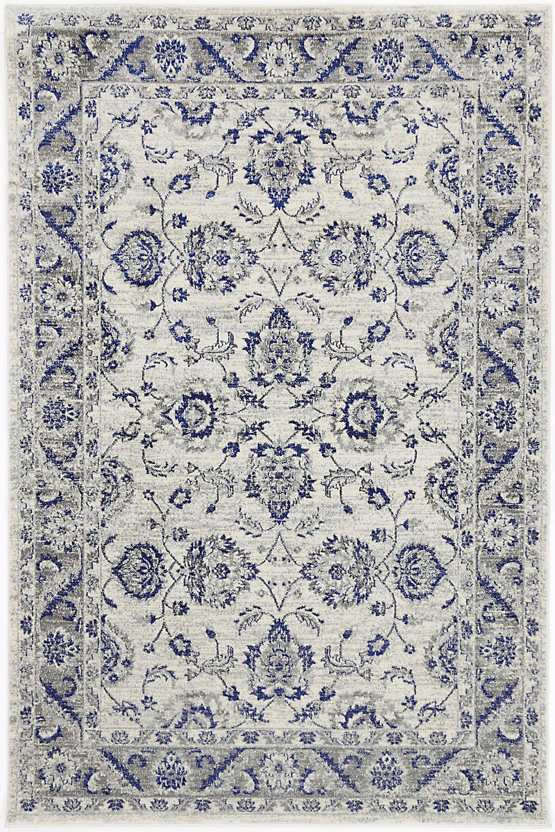 Graceful Cassandra Blue Ivory Rug