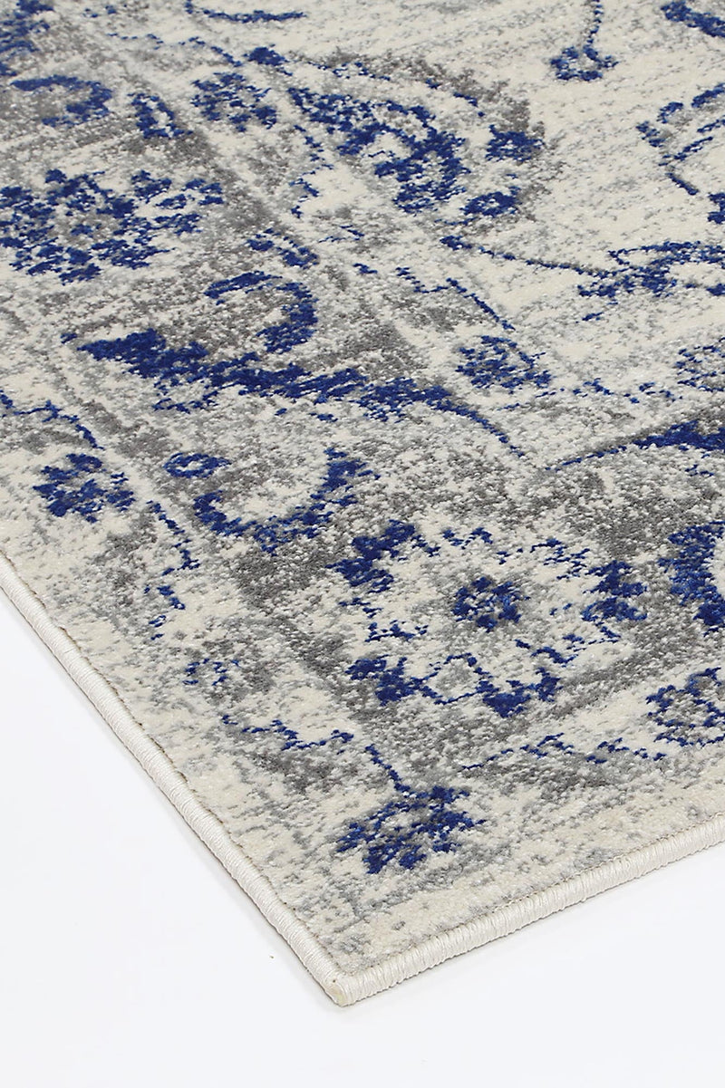 Graceful Cassandra Blue Ivory Rug