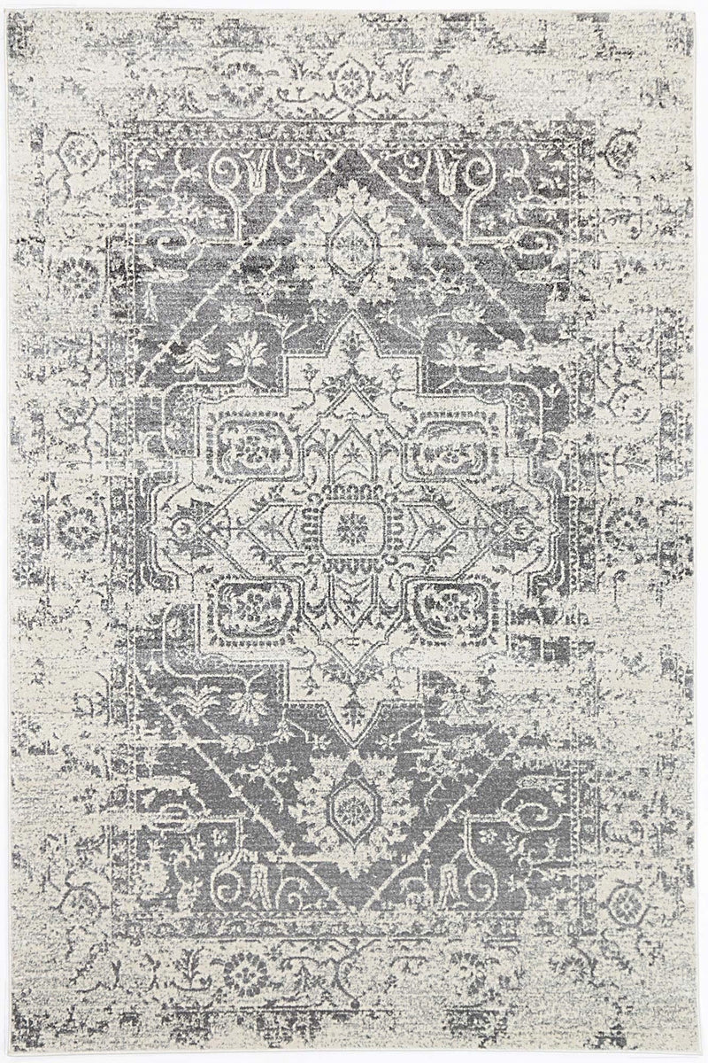 Graceful Audrey Ivory Grey Rug