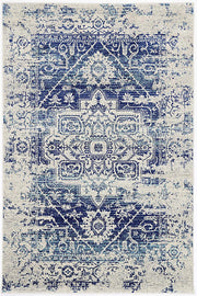 Graceful Audrey Ivory Navy Rug