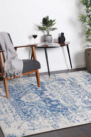 Graceful Audrey Ivory Navy Rug