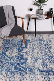 Graceful Audrey Ivory Navy Rug