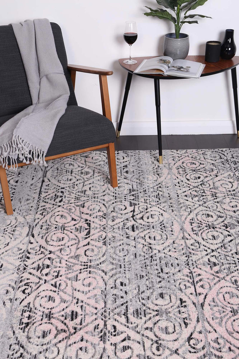 Graceful Katherine Pink Ash Rug