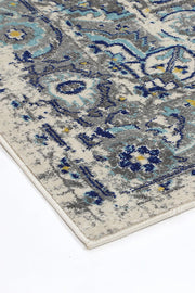 Graceful Melissa Ivory Blue Rug