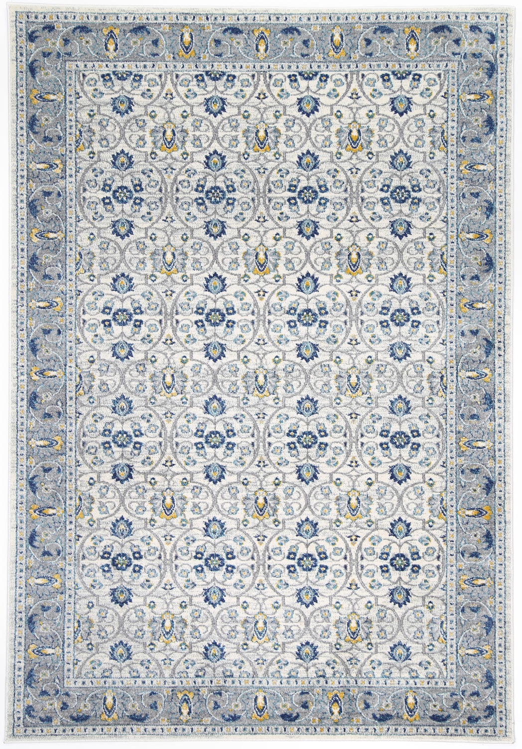 Rustic Rug Top View Blue Graceful Rustic Blue Rug — SydneyRugsOnline