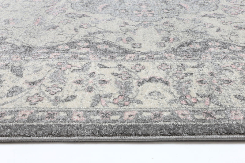 Graceful Traditional Grey Rug