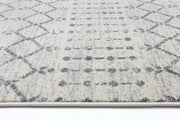 Graceful Geometric Ivory and Grey Rug
