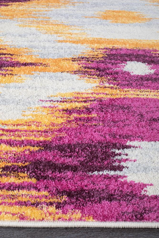 Divinity Burst Aubergine Modern Rug