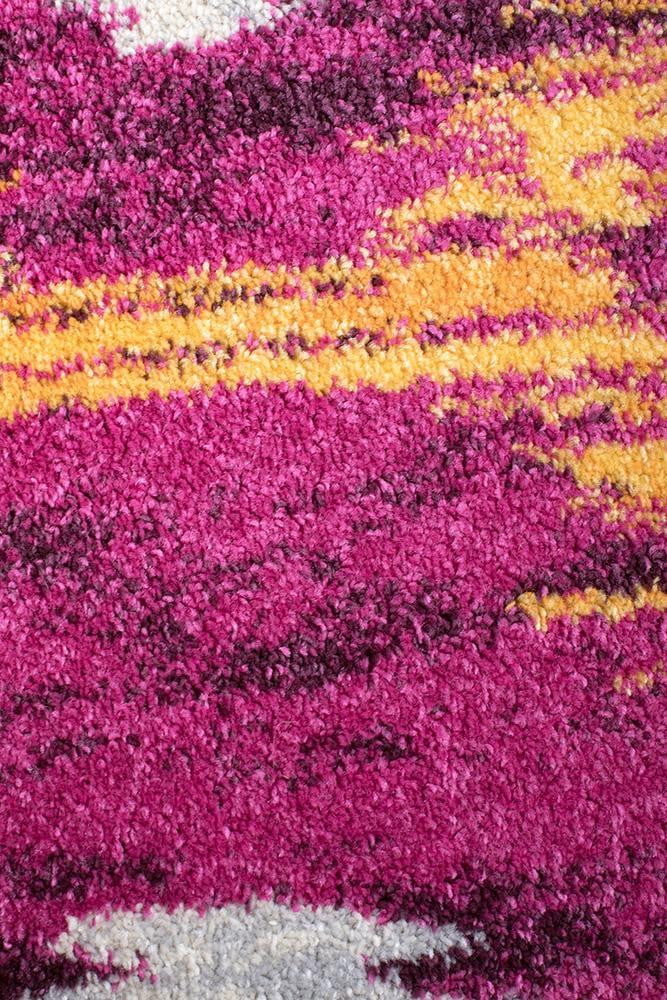 Divinity Burst Aubergine Modern Rug