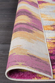 Divinity Burst Aubergine Modern Rug
