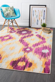 Divinity Burst Aubergine Modern Rug
