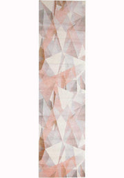 Divinity Geometrical Pink multi Runner Rug