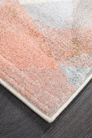 Divinity Geometrical Pink multi Runner Rug