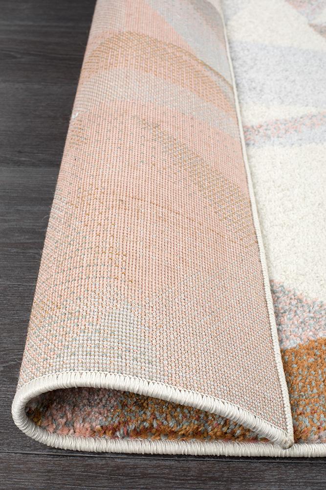 Divinity Geometrical Pink multi Runner Rug