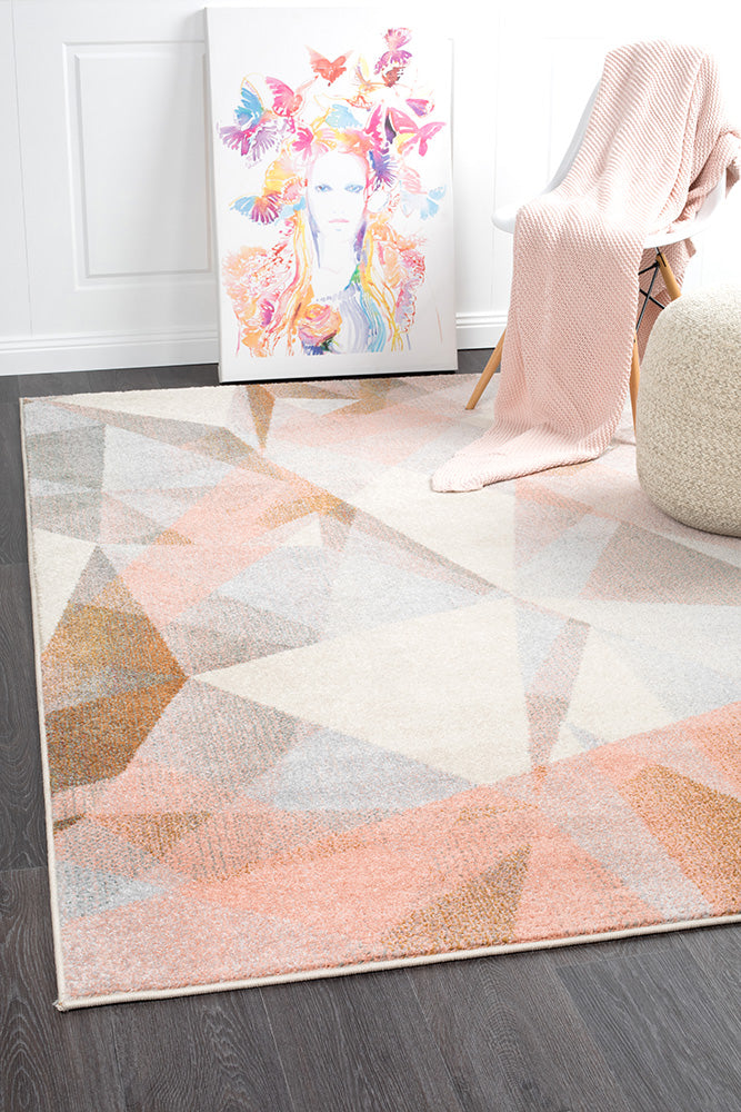 Divinity Geometrical Pink multi Rug
