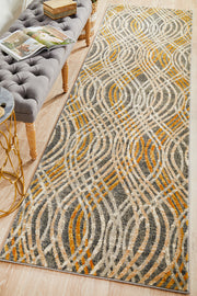 Flurry Modern Charcoal Runner Rug