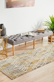 Flurry Modern Charcoal Runner Rug