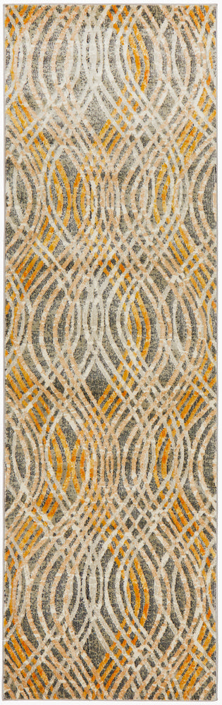 Flurry Modern Charcoal Runner Rug