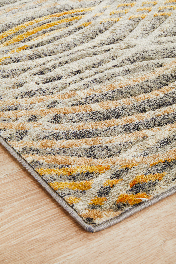 Flurry Modern Charcoal Runner Rug